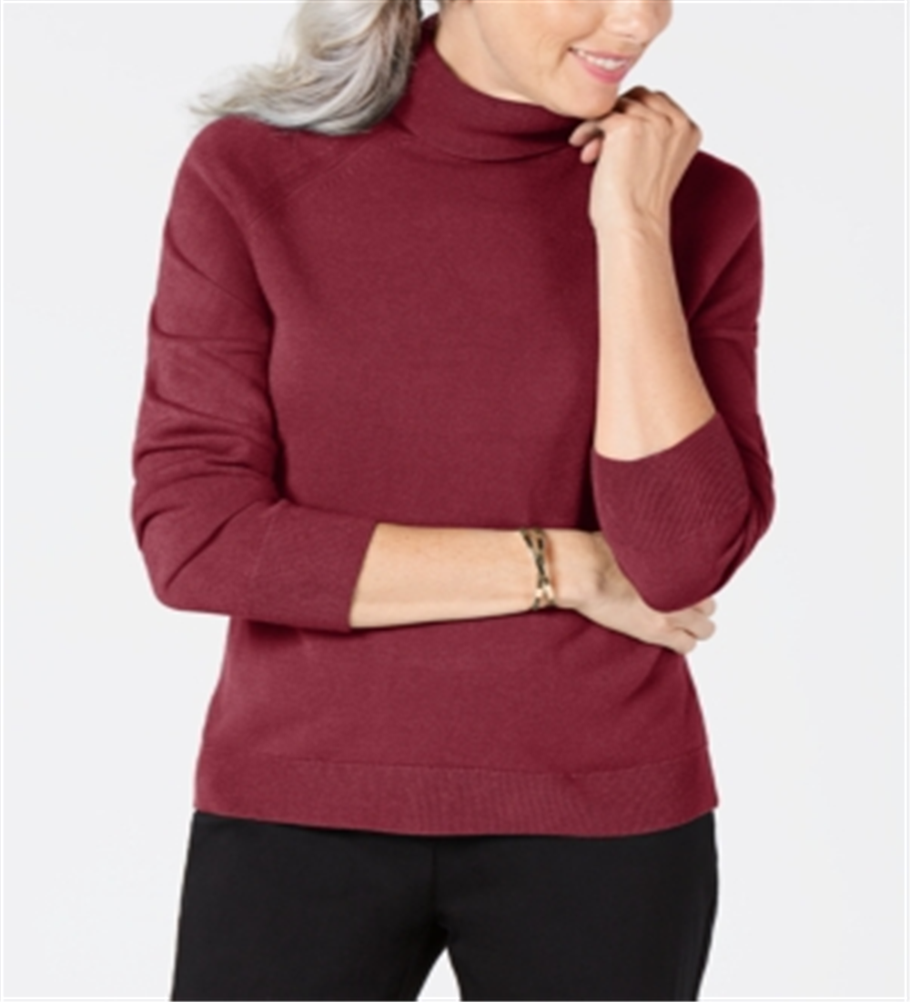 Karen Scott Women's Turtleneck Sweater Red Size XX-Large