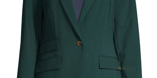 Calvin Klein Women's Three Pocket One Button Blazer Green Size 6