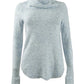 Style & Co Women's Cowlneck Sweater Blue Size Petite Medium