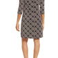 Vince Camuto Women's Plaid Metallic Sheath Dress Gray Size 6