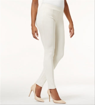 Style & Co Womne's Seam Front Ponte Knit Leggings White Size Petite Small