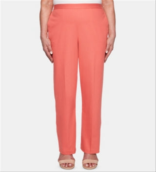 Alfred Dunner Women's Coastal Drive Proportioned Pants Orange Size 12