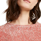 Alfani Women's Jewel Neck Knit Sweater Pink Size X-Large