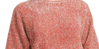 Alfani Women's Jewel Neck Knit Sweater Pink Size X-Large