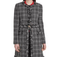 DKNY Women's Tweed Top Coat Jacket Black Size 12