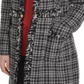 DKNY Women's Tweed Top Coat Jacket Black Size 12