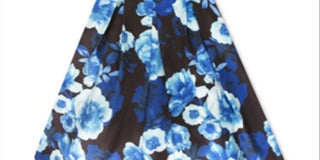 Speechless Big Girl's 2 Pc Lace Top & Floral Print Skirt Set Blue Size 14