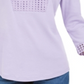 Karen Scott Women's Crochet Trim Henley Top Purple Size Small