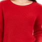 Style & Co Women's Ribbed Drop Shoulder Sweater Red Size Small