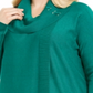 JM Collection Women's Plus Lace up Cowlneck Sweater Green Size 4X