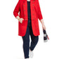 Tommy Hilfiger Womens Plus Double-Breasted MIDI Military Jacket Red Size 2X