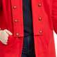 Tommy Hilfiger Womens Plus Double-Breasted MIDI Military Jacket Red Size 2X