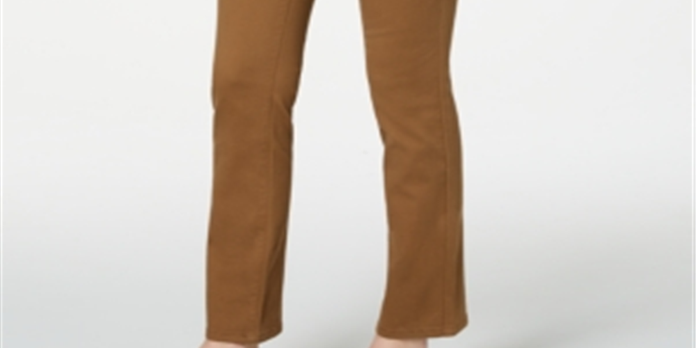 Charter Club Women's Lexington Straight Leg Jeans Brown Size 14 Petite