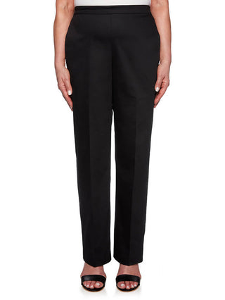 Alfred Dunner Women's Tailored Traditional Fit Pants Black Size 8 Petite