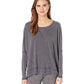Free People Women's First Choice Long Sleeve Oversize Top Black Size Medium