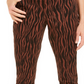 INC International Concepts Women's Printed Curvy Fit Skinny Jeans Brown Size 10