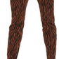 INC International Concepts Women's Printed Curvy Fit Skinny Jeans Brown Size 10