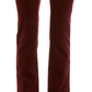 Charter Club Women's Lexington Velveteen Tummy-Control Straight Leg Jeans Bright Red Size 14