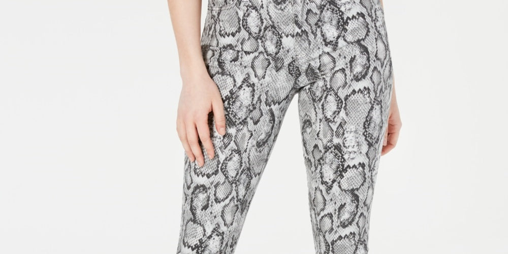 Tinseltown Junior's Printed Skinny Jeans Gray Size 5