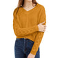 Almost Famous Juniors' Lace-Up Sweater Med Yellow Size Small