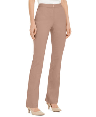 Alfani Women's Petite Hardware-Waist Trouser Pants Dark Pink Size 6 P