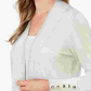 JM Collection Women's Petite Open-Front Cardigan Natural Size Petite X-Large