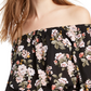 Ultra Flirt Juniors' Smocked Off-The-Shoulder Top Black Size Small