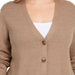 Karen Scott Women's Plus Size Ribbed Knit Cardigan Sweater Brown -0X