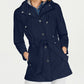 Nautica Women's Belted Raincoat Blue Size X-Small