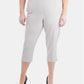NY Collection Women's Plus Size Pull-On Capri Pants Beige Size 20