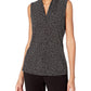 Anne Klein Women's Tess Triple Pleat Sleeveless Top Black Size XXS