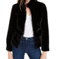 Maison Jules Women's Faux Fur Jacket Black Size X-Small