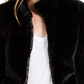 Maison Jules Women's Faux Fur Jacket Black Size X-Small