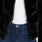 Maison Jules Women's Faux Fur Jacket Black Size X-Small