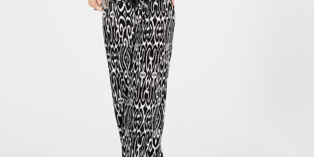 INC International Concepts Women's Petite Lace Up Blouse Black Size PM