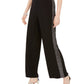 MSK Women's Sparkle Mesh Tuxedo Pants Black Size L