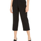 Alfani Women's Buckle Waist Cropped Pants Black Size 2