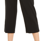 Alfani Women's Buckle Waist Cropped Pants Black Size 2