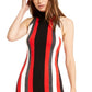 Bar III Women's Metallic-Stripe Sweater Dress Black Size X-Small