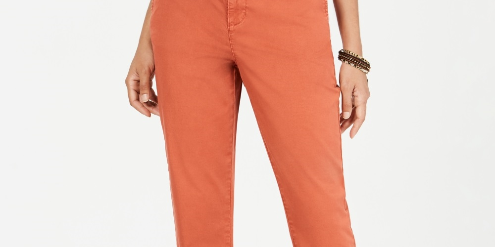 Style & Co Women's Chino Pants Orange Size 18
