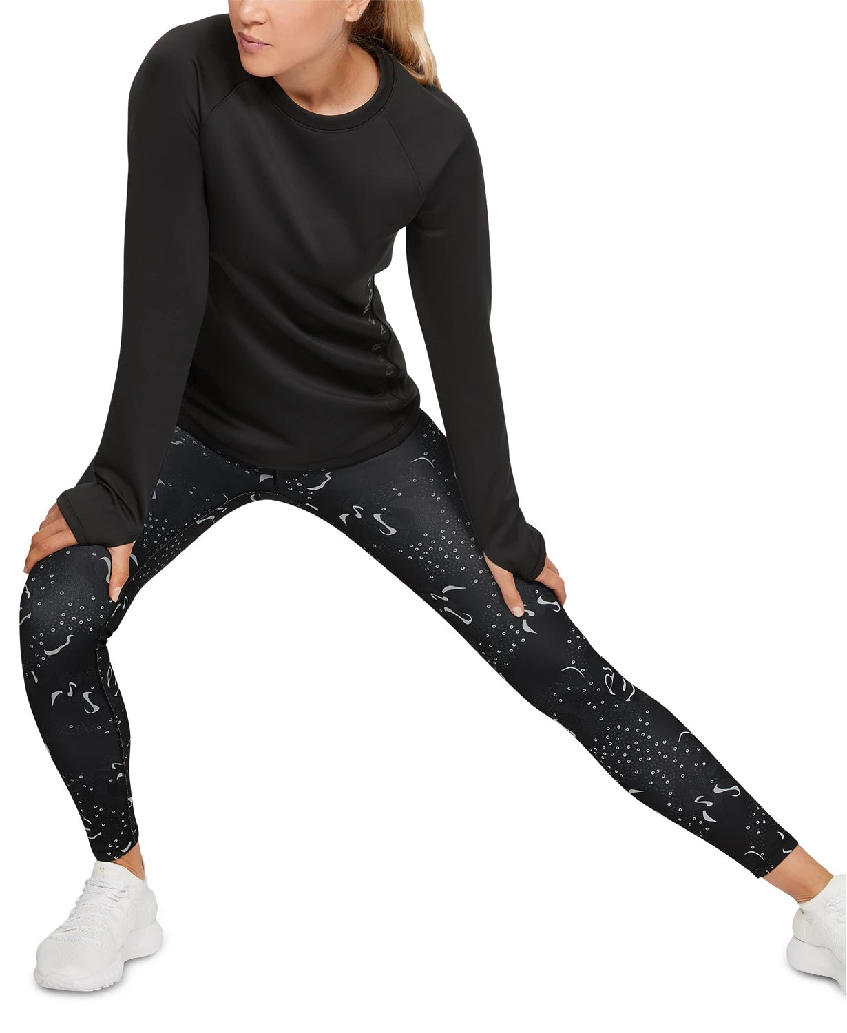 Under Armour Women's Coldgear Armour Print Leggings Black Size X-Small