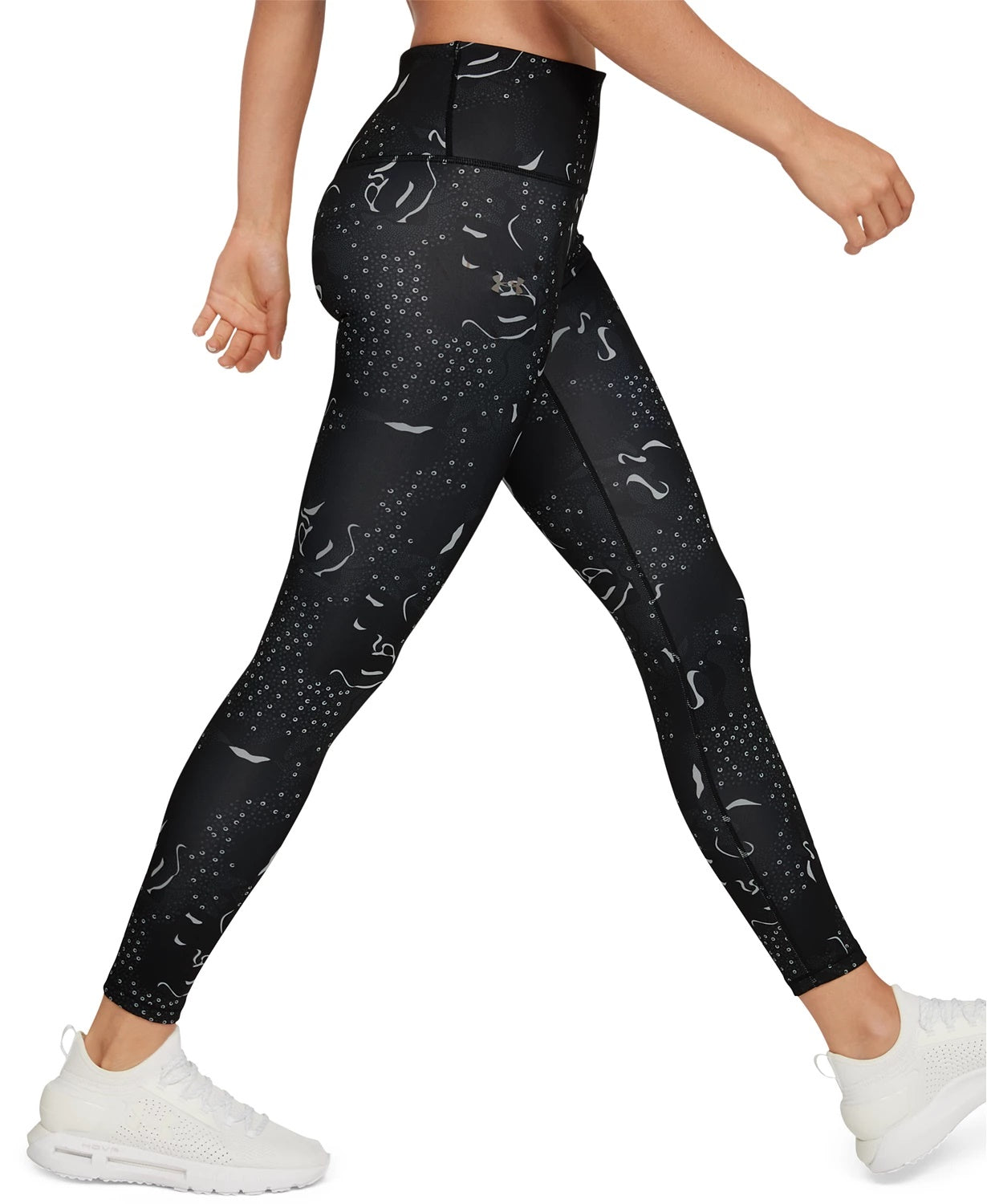 Under Armour Women's Coldgear Armour Print Leggings Black Size X-Small