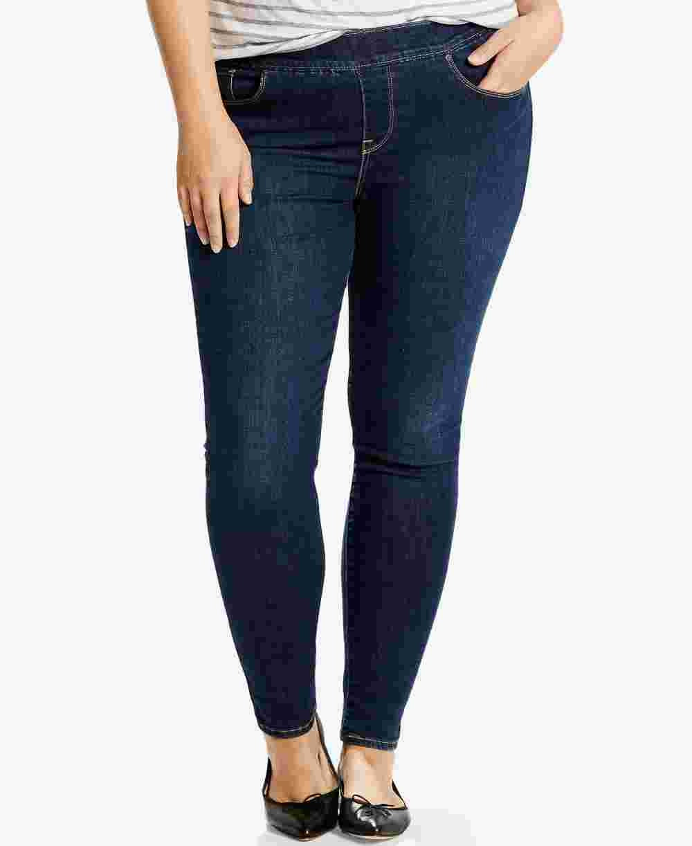 Levi's Women's Plus Size Dark Delight Wash Jeggings Dark Blue Size 24W