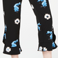 Alfani Women's Floral Print Ruffle Hem Ankle Pants  Black Size 8