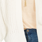 Style & Co Women's Chunky Cable Knit Open Front Cardigan White Size X-Small