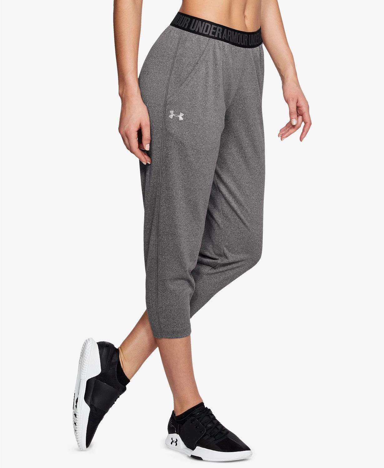 Under Armour Women's Ua Tech Play Up Capri Sweatpants Black Size X-Small