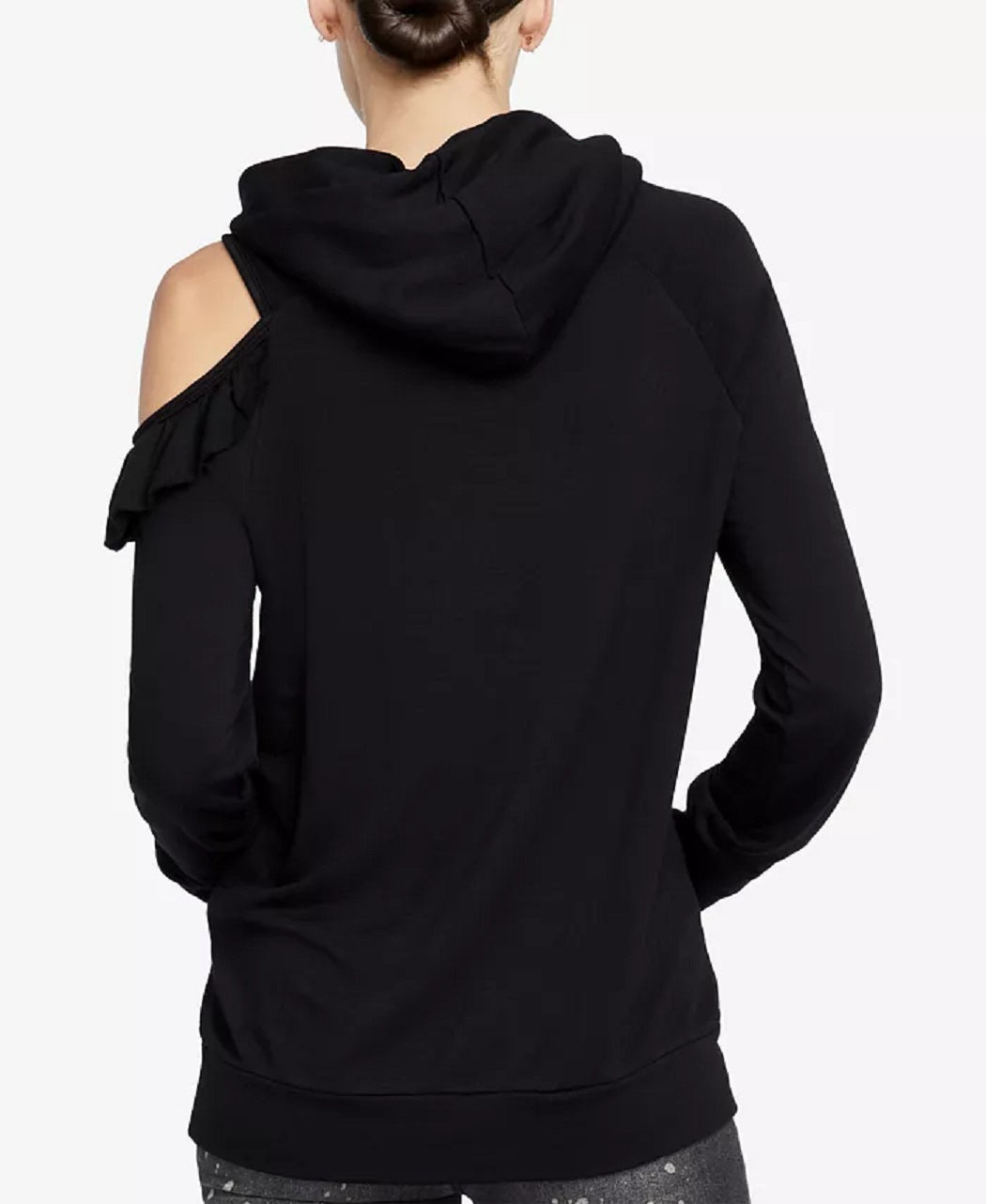 Rachel Roy Women's Cold Shoulder Hoodie Black Size Medium