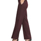 DKNY Women's Zippered Pocketed Straight Leg Pants Purple Size 14