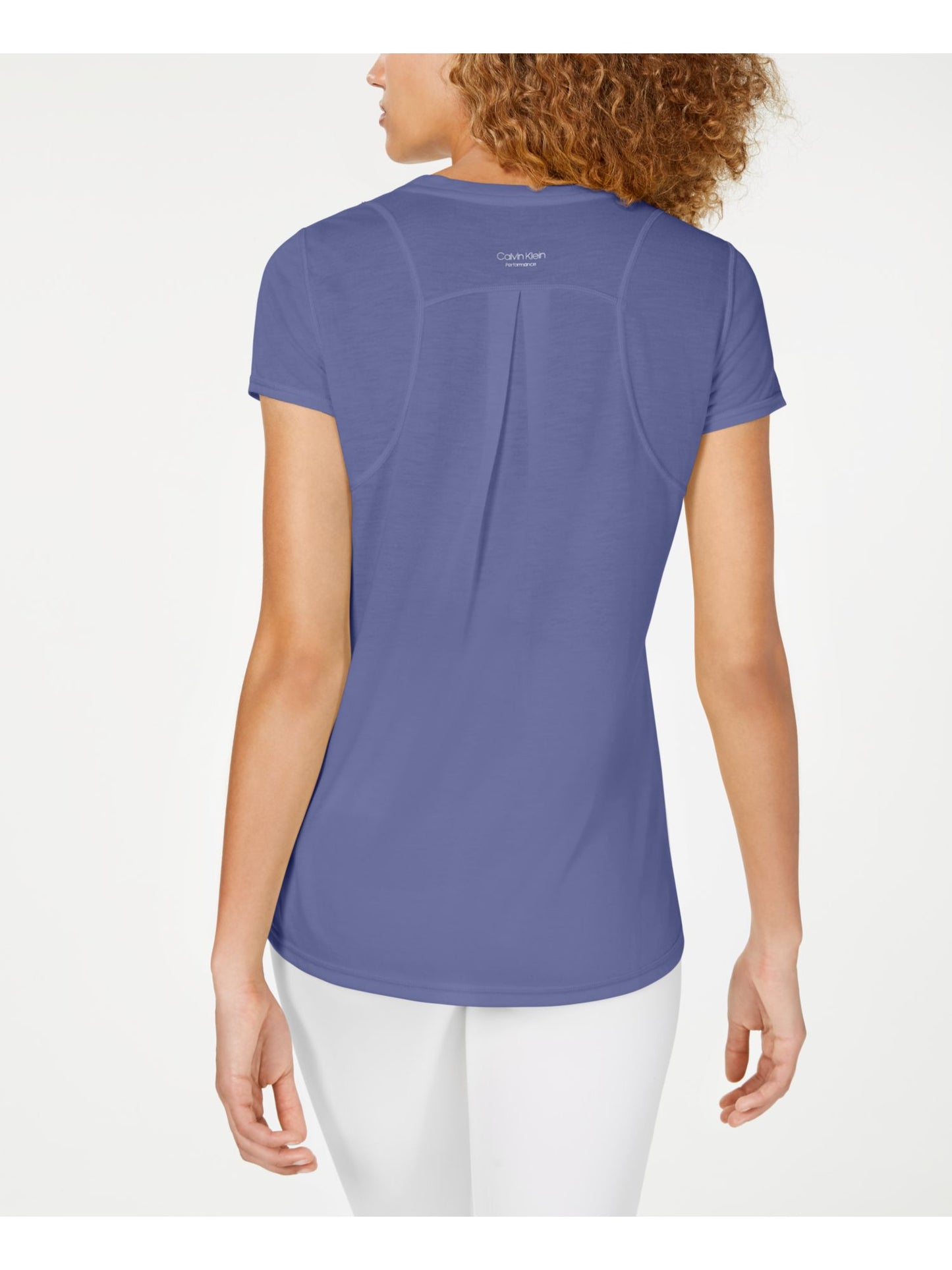 Calvin Klein Women's Performance Logo T-Shirt Purple Size X-Small