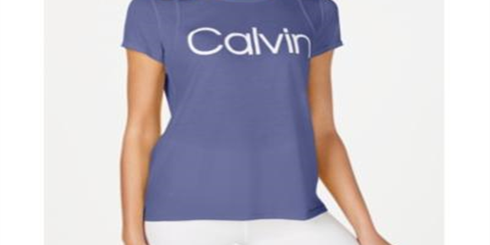 Calvin Klein Women's Performance Logo T-Shirt Purple Size X-Small